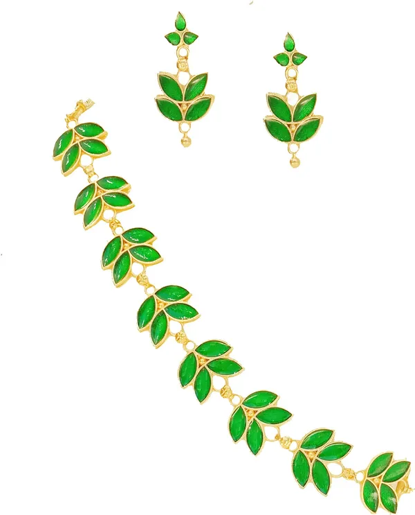 Assamese_Traditional_Gold_Plated_Green_Golpota_Choker_Necklace_Set_For_Women_&_Girl